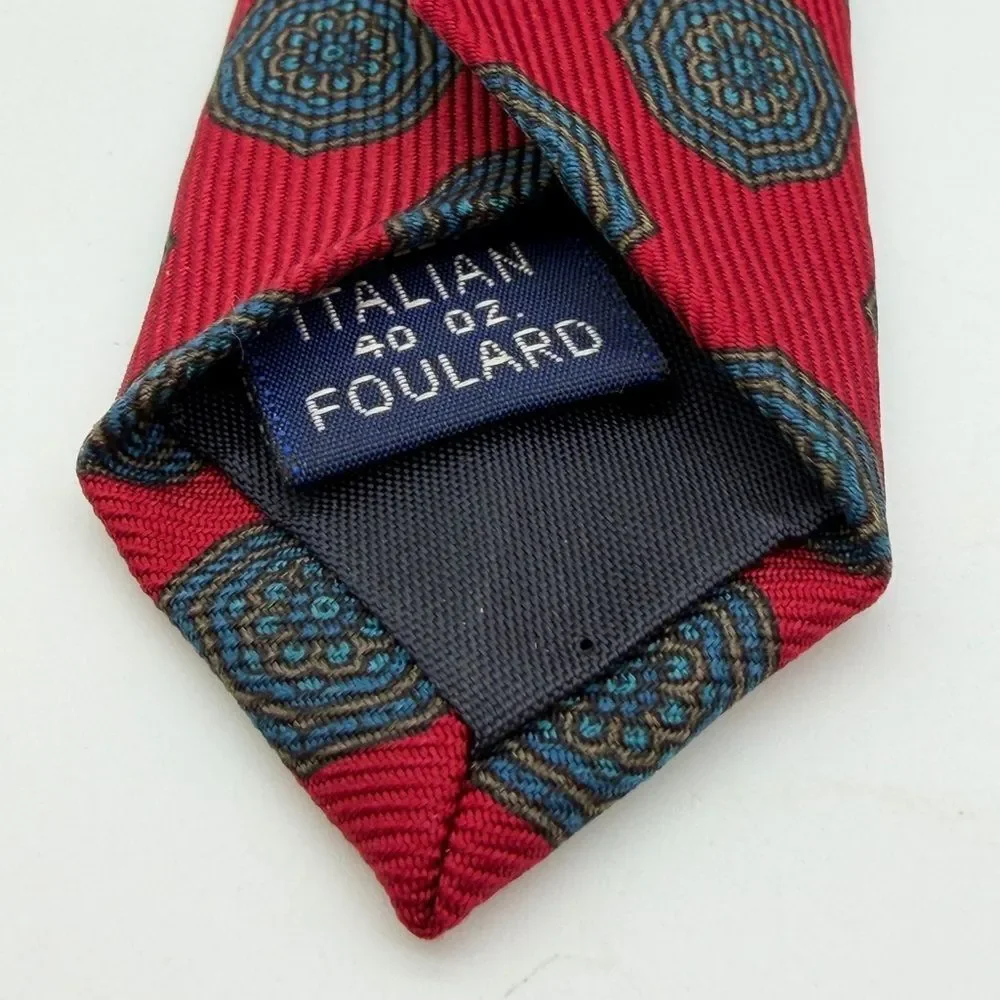 Jacobs Roberts LTD for Nordstrom Red and Blue Patterned Men's Tie